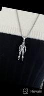 img 1 attached to 🚀 Personalized 3D Goth Stainless Steel Astronaut Pendant Necklace with Spaceman Design - AsAlways, 22" + 2" Chain review by Marco Carpenter