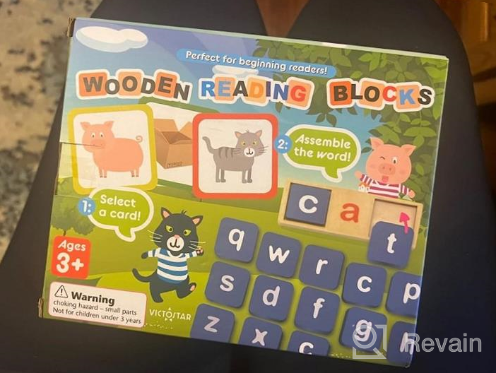 img 1 attached to 121PC Wooden Short Vowel Reading Toy Set For Kids: Montessori Learning Blocks, Sight Words Flashcards, And Spelling Tools - Perfect For 3 To 5-Year-Olds review by Jason Nguyen