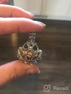 img 1 attached to 🌸 Hollow Lotus Flower Cremation Necklace: A Beautiful Memorial Urn Locket Jewelry for Ashes - Keepsake Necklace for Loved Ones review by Timothy Harper