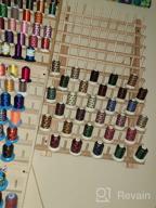 img 1 attached to Sturdy Hardwood Thread Rack - Holds 60 Spools & Mini-King Size Cones For Sewing, Embroidery, Quilting & More! review by Brian Trotter