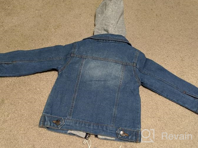 img 1 attached to SITENG Boys Kids Denim Jacket with Ripped Design and 100% Cotton Outwear for Fall Season review by Chris Hart