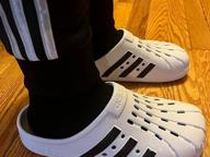 img 1 attached to Adidas Adilette White Black Men's Athletic Shoes: Unisex Adult Design review by David Hashman
