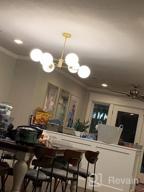 картинка 1 прикреплена к отзыву Liara Caserti Black Sputnik Chandelier - Modern Ceiling Light with 6 Glass Globe Lights - Mid Century Modern Chandelier for Dining Room, Kitchen, Bedroom - Sputnik Light Fixture, UL Listed от Kyle Deel