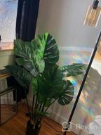 img 1 attached to 14 Leaf FOPAMTRI Artificial Monstera Deliciosa Plant - Perfect Fake Swiss Cheese Tree For Home Garden Office Decor review by Theresa Diaz