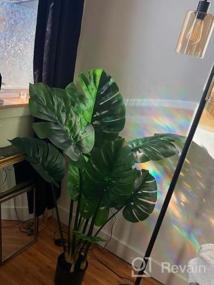 img 6 attached to 14 Leaf FOPAMTRI Artificial Monstera Deliciosa Plant - Perfect Fake Swiss Cheese Tree For Home Garden Office Decor