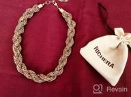 img 1 attached to 💎 RICHERA Handmade Metal braiding Statement Necklace for Women and Girls - Enhancing All Outfits with Beautiful Jewelry review by Laura Ramos