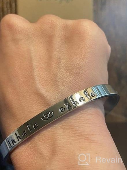 img 1 attached to Inspiring Stainless Steel Cuff Bracelet: Gift of Motivation 🌟 for Women & Girls on Birthdays, Mothers Day & Christmas review by Lakshmi Pennington