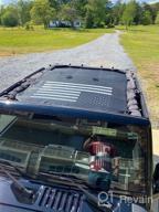 img 1 attached to Plain Black Sunshade Mesh Bikini Top For 2007-2018 Jeep Wrangler JK JKU 4 Door - Voodonala review by Tyler Bonnell