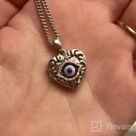 img 1 attached to 🌻 Soulful Sunflower Heart Locket Necklace: A Personalized Keepsake in Sterling Silver/Gold review by Deanna Cook