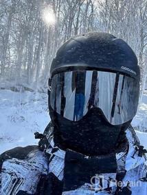 img 5 attached to Оставайтесь в безопасности на склонах с лыжным шлемом и очками Odoland для мужчин, женщин и молодежи