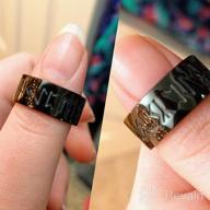 картинка 1 прикреплена к отзыву 🗡️ Вальили Нордическое викингское символьное кольцо со спиннером: нержавеющая сталь/золото/черный - идеальный подарок для мужчин/женщин (размеры 7-13) от Freddy Hammonds