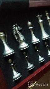 img 8 attached to Travel Metal Chess Set - Wooden Folding Board & Pieces For Adults & Kids | Fun Board Game!