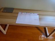 картинка 1 прикреплена к отзыву Modern Oak+White Computer Desk With Thick Tabletop For Home Office, Writing, And Gaming - NSdirect 63 Workstation With Sturdy Steel Legs And Stylish Finish от Jacob Brasic