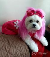 img 1 attached to 👗 CuteBone Summer Dog Dress with Harness D-Ring for Small Dogs Wedding Cat Clothes Girl Puppy Outfit Pink Shirt Flower Costume with Bow Hair Rope - DW02S review by Chad Moser