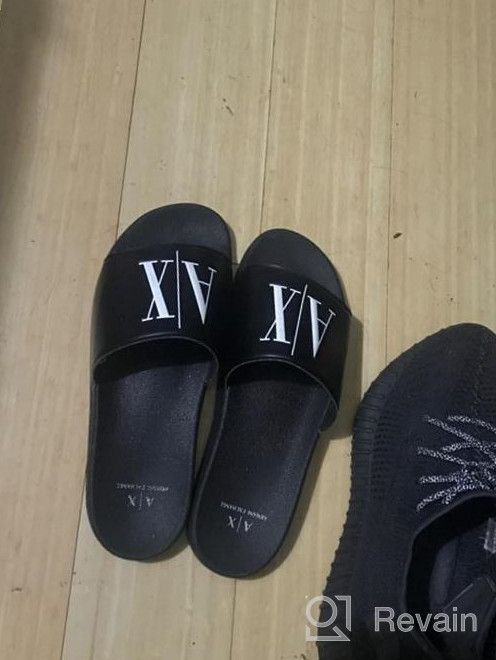 img 1 attached to Armani Exchange Mens Slide Sandal review by Howie Broyles