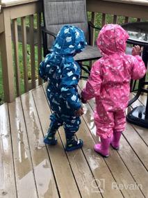 img 4 attached to 🌧️ JAN & JUL Cozy-Dry Waterproof Fleece-Lined Rain Suit for Baby and Toddler - One-Piece Design