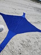 img 1 attached to AMMSUN Beach Tent With Sandbag Anchors, Portable Canopy Sun Shelter,7 X 7Ft -Lightweight, 100% Lycra SunShelter With UV Protection. Sunshade For Family At The Beach, Camping & Outdoor (Dark Blue) review by Mark Glass