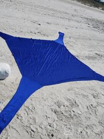 img 7 attached to AMMSUN Beach Tent With Sandbag Anchors, Portable Canopy Sun Shelter,7 X 7Ft -Lightweight, 100% Lycra SunShelter With UV Protection. Sunshade For Family At The Beach, Camping & Outdoor (Dark Blue)