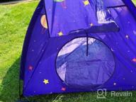 img 1 attached to Kids Pop Up Tunnel Tent For Indoor Outdoor Play - 3 In 1 Design For Toddler Boys Girls (Purple) review by Heather Brown