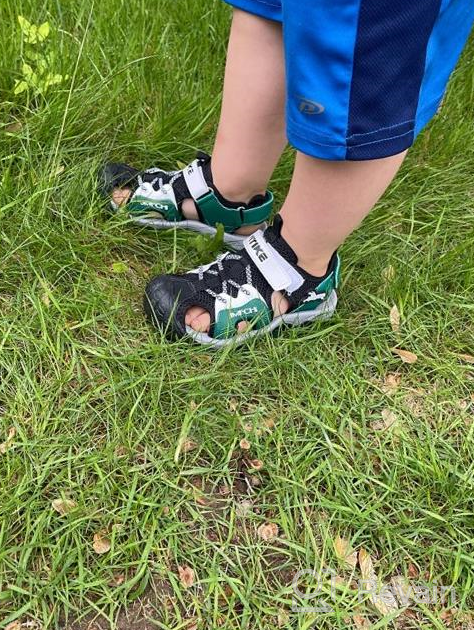 img 1 attached to Children's Outdoor Hiking Sandals | Boys' & Girls' Pool Beach Shoes | Summer Water Shoe Sneakers review by Scott Chen