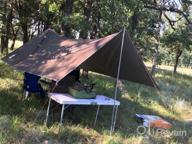 img 1 attached to Lightweight And Durable Camping Tarp Shelter With Hammock Rain Fly For Fishing, Beach, And Picnic - Waterproof, Portable, And Compact - Anyoo review by Robert Byrd