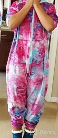 img 5 attached to Get Cozy In Style: Lifeye'S Tie Dye Jumpsuit Pajamas With Hoodie For Women And Men