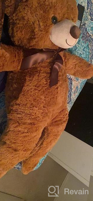img 1 attached to 20-Inch Jumbo Plush Teddy Bear: Perfect Gift For Girls & Kids On Special Occasions review by Jaleel Akuffo