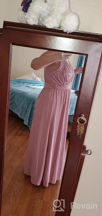 img 1 attached to Long Sleeveless Flowy Maxi Dress For Bridesmaids, Cocktail Parties, And Evening Events review by Mike West