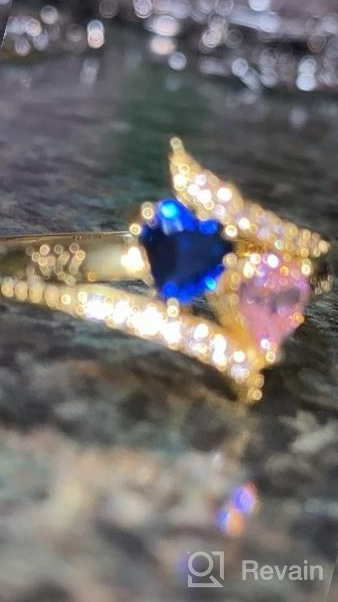 img 1 attached to JewelOra'S Personalized Birthstone Promise Ring - Perfect For Couples And Friends! review by Manju Lett