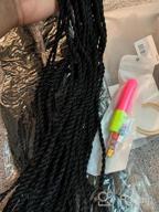 img 1 attached to 18 Inch Senegalese Twist Crochet Hair: 8 Packs Of 35 Stands/Pack For Black Women With Small Crochet Braids, Hot Water Setting, And Natural Ends - Perfect Crochet Braiding Hair For Stunning Looks! review by Bryan Gibbons