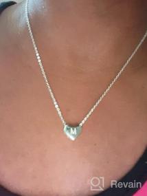 img 5 attached to Initial Heart Necklaces for Women by ELEGANZIA – Elevate your Style with Elegance