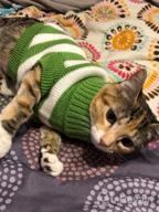 img 1 attached to Soft And Warm Striped Sweater For Cats And Small Dogs - High Stretch, Perfect For Male And Female Kittens - Knitwear Pet Clothes review by Carl Henderson