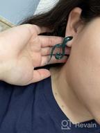 img 1 attached to Teal Teardrop Spiral Glass Ear Taper And Plug Set - Sizes 4G-16Mm - Piercing Jewelry By BodyJ4You review by Hector Trung