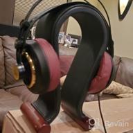 img 1 attached to Black Leather Headphone Stand: Universal Headset Holder For Gaming And More - SAMDI Product review by Richard Kuntz