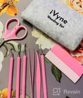 img 1 attached to IVyne (8Pcs) Premium Vinyl Weeding Tool Kit & Weeding Scrap Collector Soft Grip Tools With Berry, Weeder, Tweezers, Picker Or Hook, And Scraper Set For Silhouette Cameos & Cricut - Purple review by Jim Velasco