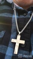 img 1 attached to HZMAN American Flag Patriotic Cross Pendant Necklace: Express Your Faith with Stylish Religious Jewelry review by Lawrence Feldman