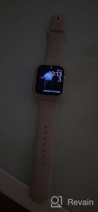 img 1 attached to Sparkling Silver Surace Apple Watch Case 40mm - Series 6/5/4/3/2/1 Bling Cover with 200+ Crystal Diamonds for 38mm-44mm Sizes review by Muleme Anderson