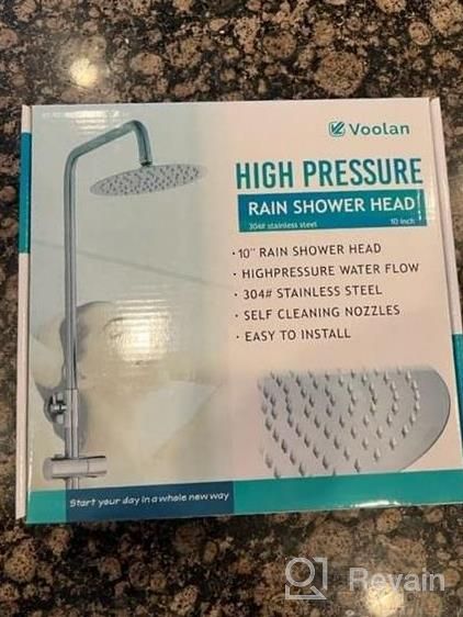 img 1 attached to 12" Rain Shower Head With 13" Extension Arm - Voolan Large Rainfall Shower Heads Made Of Stainless Steel - Waterfall Full Body Coverage - Perfect Replacement For Your Bathroom ShowerHead (Black) review by Kirk Womack