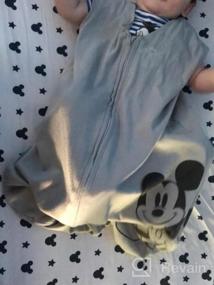 img 4 attached to Подарите уют своему малышу с помощью хлопкового вязаного одеяла Disney'S Minnie Mouse, пригодного для носки, розового/черного цвета - размер средний, возраст 6-12 месяцев