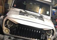 img 1 attached to Matte Black Topfire Upgraded Front Grill For Jeep Wrangler Rubicon Sahara Sport JK/JKU 2007-2018 With Logo review by Jeff Wieczorek