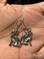 img 1 attached to 🐱 BONSNY Cute Enamel Dangle Anime Cat Earrings: Must-Have Jewelry for Women, Teens, and Girls - Novelty Pets Funny Charms review by Sean Pierre