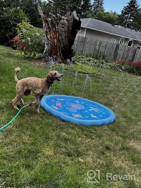 img 1 attached to Fun-Filled Outdoor Playtime With QPAU Splash Pad: The Perfect 68" Sprinkler Pool For Kids, Dogs And Family review by David Vargas