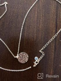 img 6 attached to Мерцающее ожерелье с подвеской LOYATA Moon из 14-каратного золота - идеально подходит для женщин