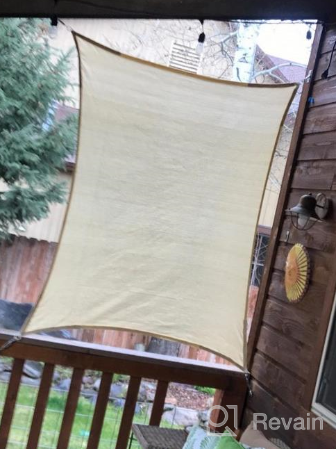 img 1 attached to TANG Sunshades Depot 6'X25' Shade Cloth Beige Fabric Roll Up To 95% Blockage UV Resistant Mesh Net For Outdoor Backyard Garden Plant Barn Greenhouse Weddings Placemat Crafts Decorate Swing review by Joshua Donnis