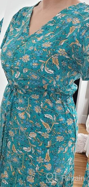 img 1 attached to Women'S Summer Bohemian Floral Print Maxi Dress Short Sleeve Casual Dresses S-2XL review by Anurak Grubb