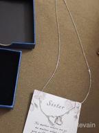 img 1 attached to Milacolato Sterling Silver Sister Necklaces: Engraved 'She Believed She Could So She Did' Inspiration Jewelry Set for Sisters and Friends review by Alicia Hercules