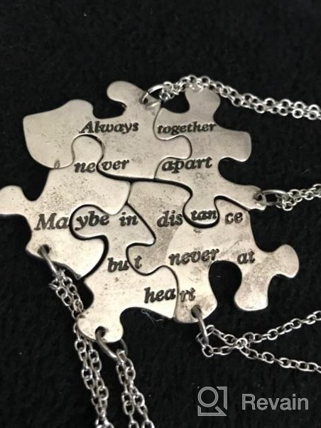 img 1 attached to Stylish Lux Accessories Burnish Gold Always Together Puzzle Best Friends BFF Necklace - A Perfect Keepsake review by Matthew Shankar