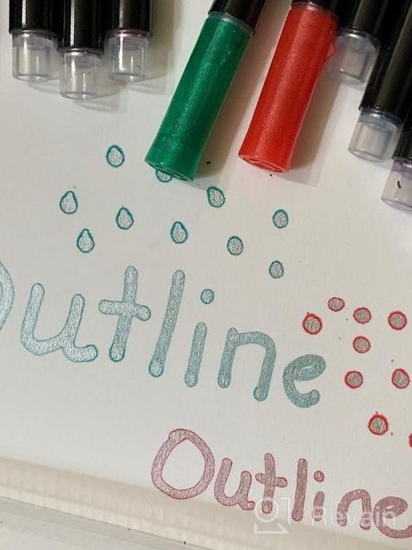 img 1 attached to Super Squiggles Double Line Pen Set With 24 Outline Metallic Markers And Magic Glitter Drawing Pens For DIY Sketching, Greeting Cards, Crafts, Posters, And Painting - Perfect Child Color Pen review by Paul Hubbard