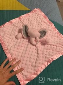 img 6 attached to Soft Snuggle Toy For Girls - Cute Pink Elephant Lovey Stuffed Animal Plush Perfect As Newborn Christmas Gift, 11 Inch