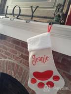 img 1 attached to Customizable 20 Inch Christmas Stockings - Rustic Holiday Decorations And Perfect Family Gifts review by Jerry King